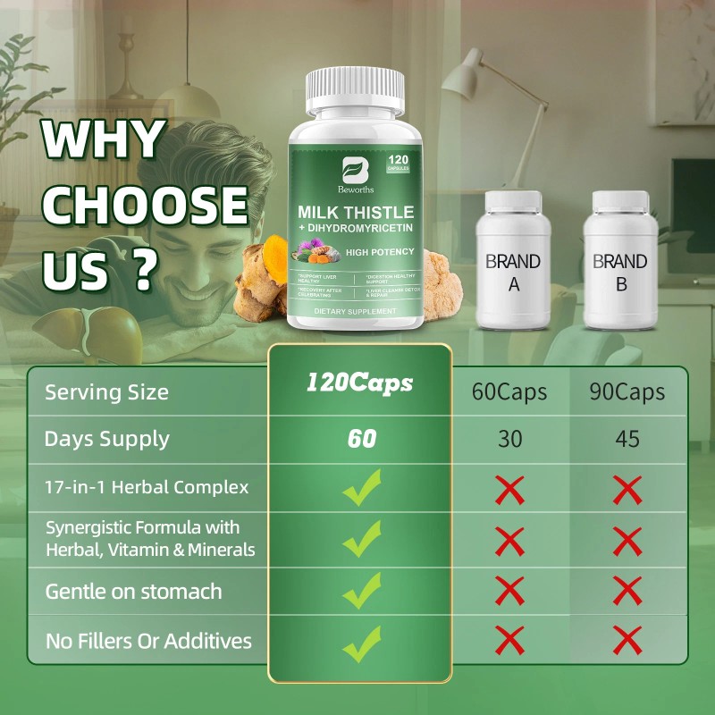 Liver Cleanse & Detox Support Supplement with 120 caps +