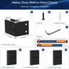 LukLoy 4 Pack Wall to Glass Clamp, F Shape Frameless