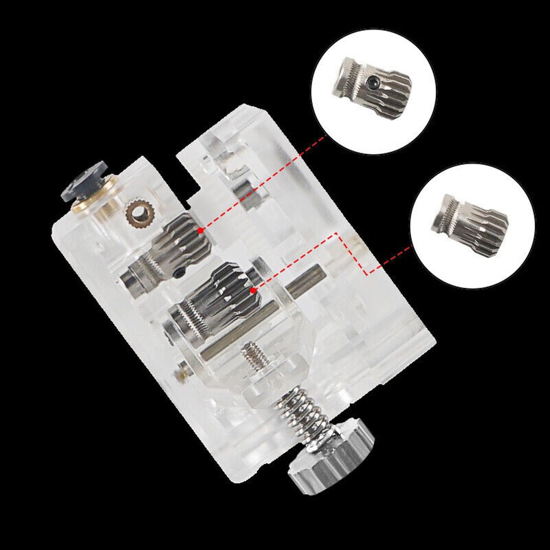 Transparent Dual Gear Dual Drive Extruder Kit for Ender 3