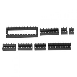Sockets Solder 122 Pieces IC Socket Adapter Electronic Component Connector Pitch Double Row Assortment Kit for Experiments and DIY Projects DIP-8 6 14 16 18 24 28 40 Pins 2.54 mm