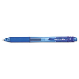 Pentel BLN105C EnerGel-X Retractable Roller Gel Pen, .5mm, Blue Barrel/Ink, Dozen