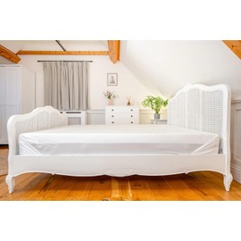 Waterlily 100% Bamboo Lyocell Flat Sheet Double King Size Bed Sheets Luxury Vegan Silk Soft Natural Organic Cooling Breathable Bedding (White, Double)