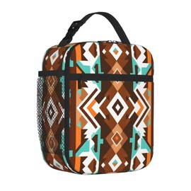 ZABAOBO Portable Insulated Lunch Bag Bohemian Lunch Bag for Women Men Insulated Cooler Bag for Office School Picnic Beach