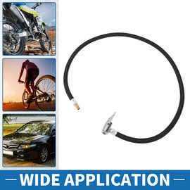 A ABSOPRO Tire Inflator Extension Tube Durable 31.50inch M8x0.8 15.5mm OD Air Pump Extend Hose Adapter Tire Valve Nylon Black 1 Pc