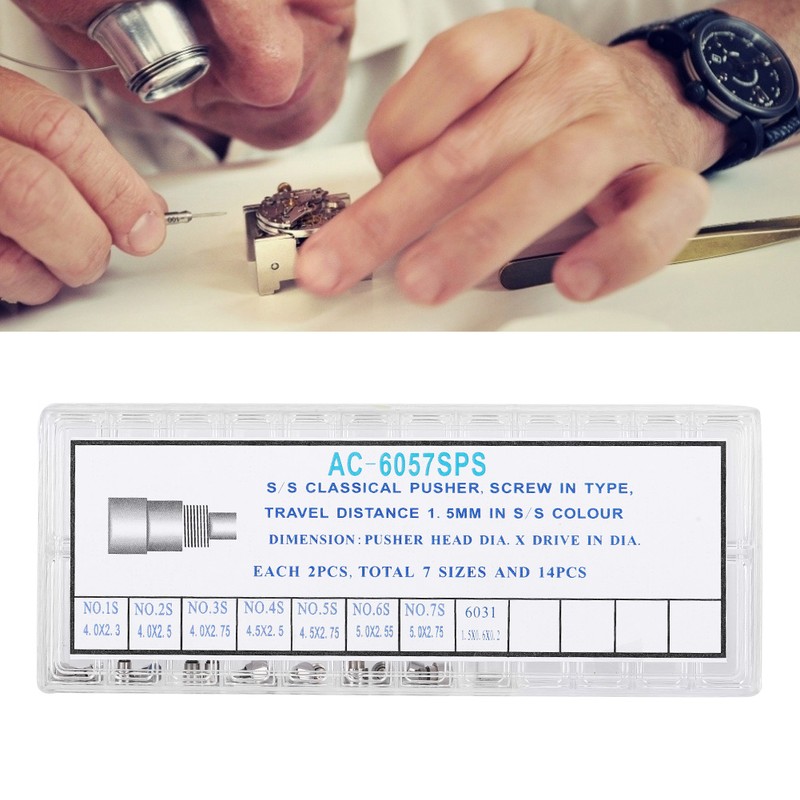 ScrewIn Type Watch Crown Chronograph Button Watch Pusher Accessory AC6057SPS