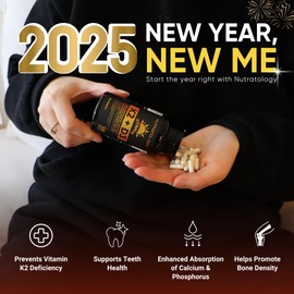 Vitamin K2 + D3 Highest Potency 120MCG/1000 IU - 240 Capsules - Helps Maintain Bone & Teeth Health - Formulated With MK-7 For Best Results - Immune System Support - Made In Canada