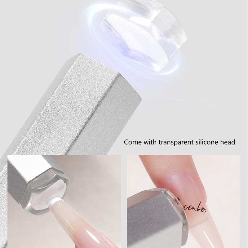 Mini LED Nail Lamp 2 Gears Portable Clear Silicone Tip