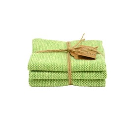 Solwang Cleaning Cloths Organic Green Mottled Set of 3 Green Melange