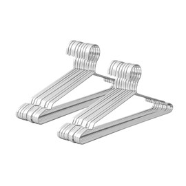Jetdio 20 Pack Heavy Duty Extra Wide Stainless Steel Coats Hangers, 17.7” Strong Durable Metal Hanger for Heavy Garments, Sturdy Metal Rack for Shirts Jackets Trousers Pants Slack, Silver