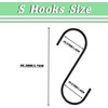 High-PQ 50Pack S Shaped Hooks,3Inch Stainless Steel Small Hooks for