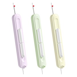3 PCS Needle Threader 2in1 Seam Ripper Tool Stretchable Remover Needle Threading Plug-in Portable Multifunctional Sewing Thread Remover Ensure Safety for Hand Sewing Knitting Craft Quilting Supplies