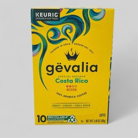Gevalia Kaffe Special Reserve Costa Rica Medium Roast K-Cup Coffee Pods 10 Pods