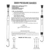 Door Pressure Gauge Push-Pull, 0-35 Lbs with Plastic Protective Tube