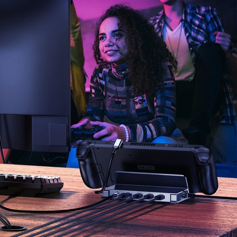 Choetech HUB-M50 6-in-1 USB-C 100W Aluminum Steam Deck Docking Station