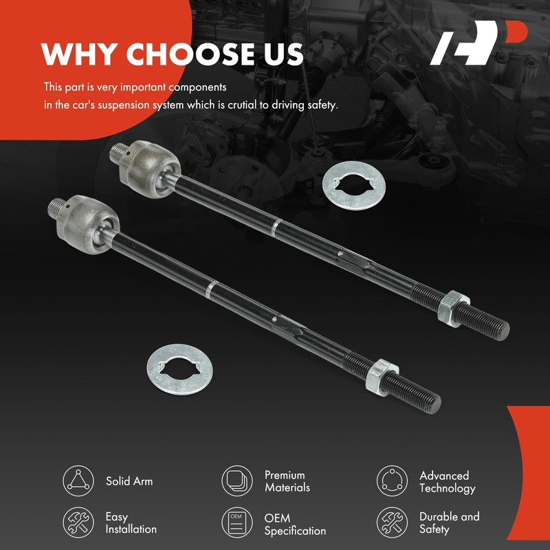 A-Premium 2 x Front Inner Tie Rod Ends, Compatible with