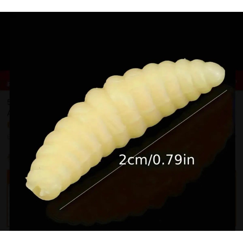 50 Pc Señuelo Gusano Sin Anzuelo Efectivo 2cm