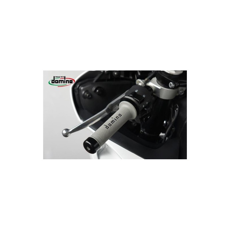 domino(ドミノ) ハンドルバーグリップ レースタイプ(TZグリップ) 126mm サーモプラスチックゴム グレーXブラック A01041C4052