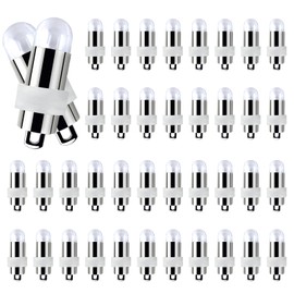 pozzolanas 40 Pcs Mini Battery Operated LED Party Lights Bulbs for Paper Lantern Balloons Party Decoration, Waterproof - White
