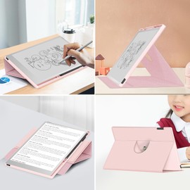 TOPCASE 360° Rotating Case Compatible with Remarkable Paper Pro 11.8 inch Tablet with Pen Holder and Auto Sleep/Wake,Rosegold