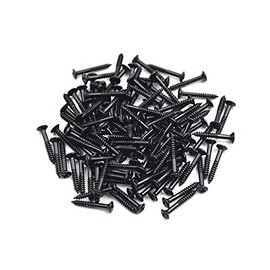 Niko 100pcs Chrome/Black/Gold Electric Guitar Humbucker Pickup Frame Screws Guitar Bass Pickup Screws 2.5 * 18mm (Black)