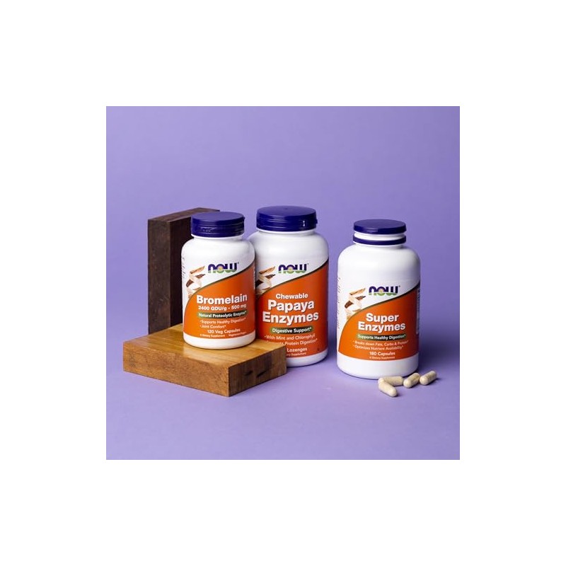 NOW Bromelain 500 mg,120 Veg Capsules