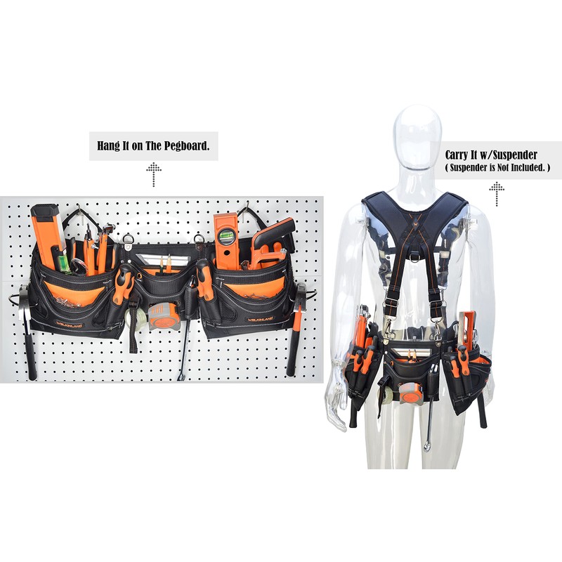 WELKINLAND 18-pocket Carpenter's Tool Belt - Construction & HVAC Tool