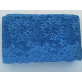Klauber Brothers 10  YARDS VINTAGE  4" WIDE LACE TRIM LIGHTNING BLUE MADE IN THE USA