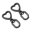 [FUSSED] 2pcs Heart Swivel Spring Clasp Carabiner Buckle Metal Spring