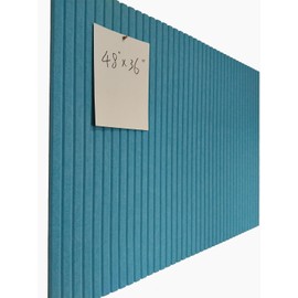 Leoergy Large Cork Boards for Walls Alternative - 12 Pack Felt Wall Tiles, Slat Wall Panel, Felt Bulletin Board, Pinboard 48 x 36 for Office Home Decor (Baby Blue)