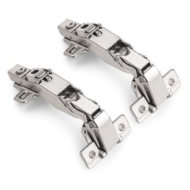 knobelite 1 Pair (2 Pcs) European Style Hidden Concealed 165 Degree Corner Kitchen Cabinet Door Hinges Full Overlay Soft Closing