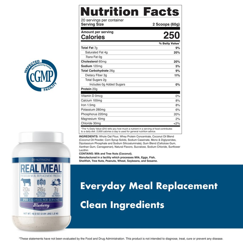 Real Meal by NutraOne - Perfect Meal Replacement Powder for