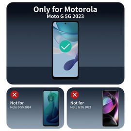 Privacy Screen Protector for Motorola Moto G 5G 2023/Motorola Moto G Stylus 5G 2023/Motorola Moto G Power 2023, Double Shatterproof Anti-Spy Tempered Glass Film, Impact- Private Protection- 3 Pack