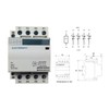 Lighting Contactor 60 Amp 4 Pole 120V Coil, 30A, 40A