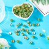 Beadthoven 120pcs 10mm Green Rhinestone Clay Beads for Crafting, Round