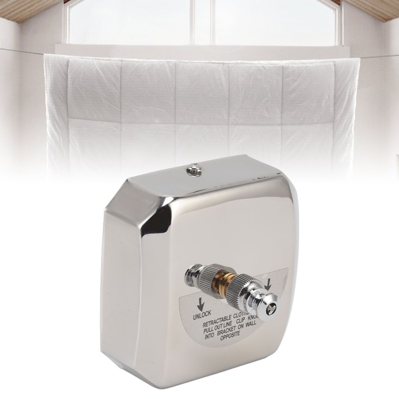 Retractable Clothesline 304 Stainless Steel Rust Resistant Space Saving Wall