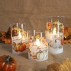 GORGE MOMENT Flameless Candles for Fall, LED set of 3