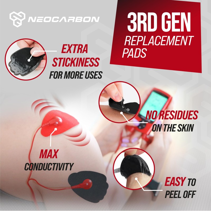 Reusable Electrode Pads for TENS EMS Unit, 20 Replacement Premium