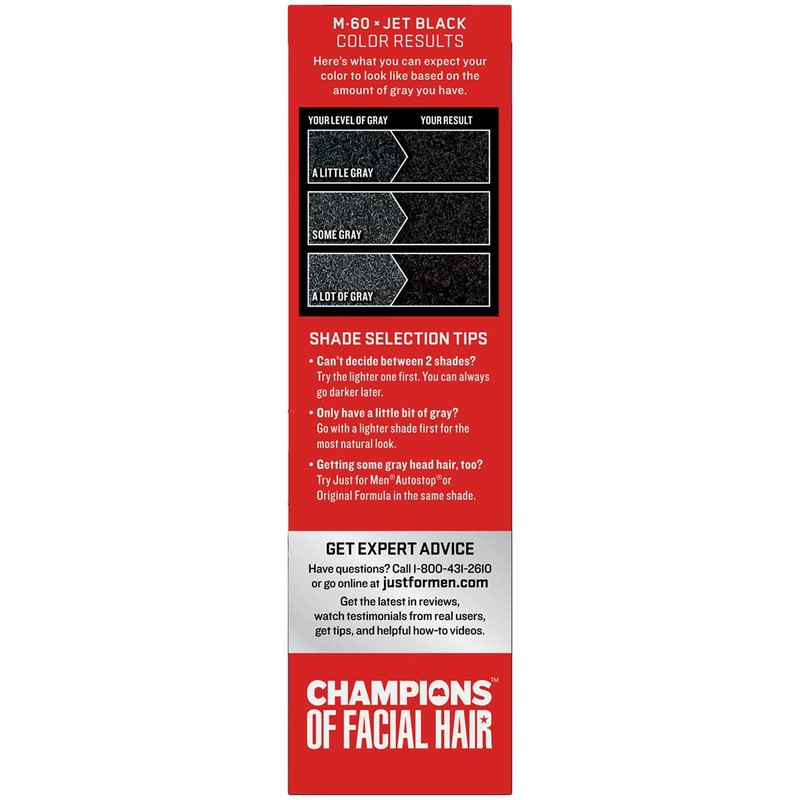 Mustache and Beard Brush-In Color Gel Jet Black