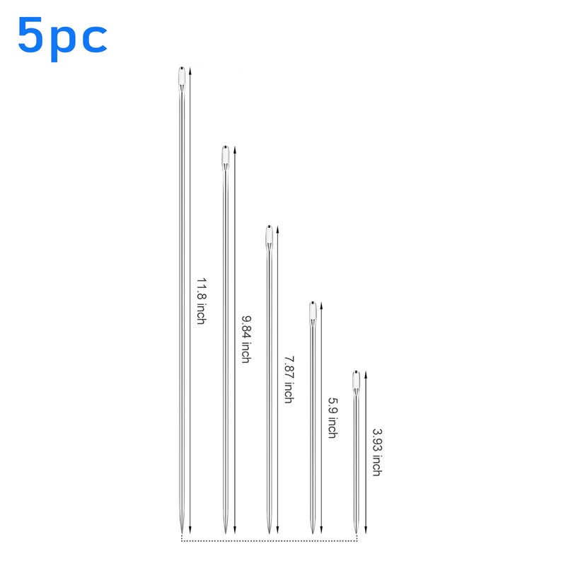 5Pcs Upholstery Needle Large Sewing Needle Long Sewing Needles Professional
