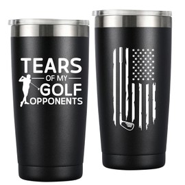 Funny Golfer Mug Tumbler - Best Golf Gifts for Men Unique - Cool Golf Gifts for Dad, Grandpa, Birthday Christmas Golfer Gifts, 20oz Insulated Tumbler Black