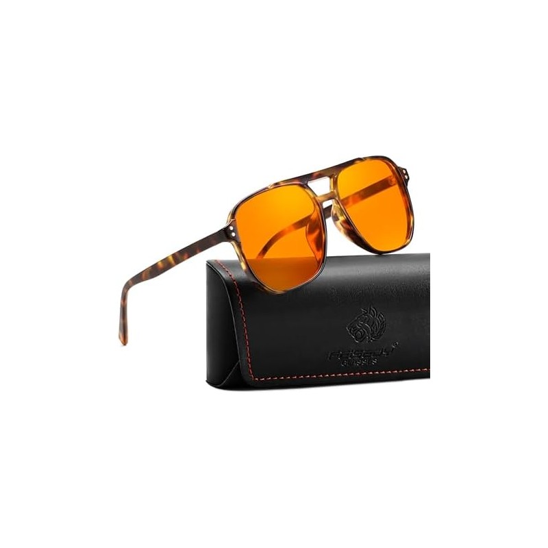 FEISEDY Gafas Ámbar para Luz Azul para Computadora y Gaming,