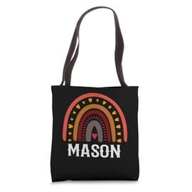 Mason Colorful Rainbow funny men / boy / baby name idea Tote Bag
