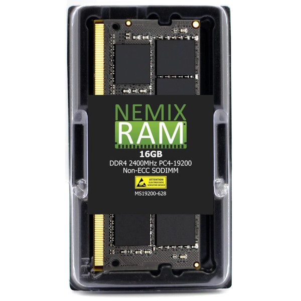 NEMIX RAM 16GB (1X16GB) DDR4 2400MHZ PC4-19200 2Rx8 1.2V 260-PIN