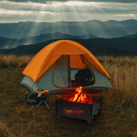 Coleman Pack-A-Way 10” Portable Fire Pit, Collapsible Wood Burning Fire Pit, Outdoor Accessory for Camping, Backyard, Deck & Patio, Black