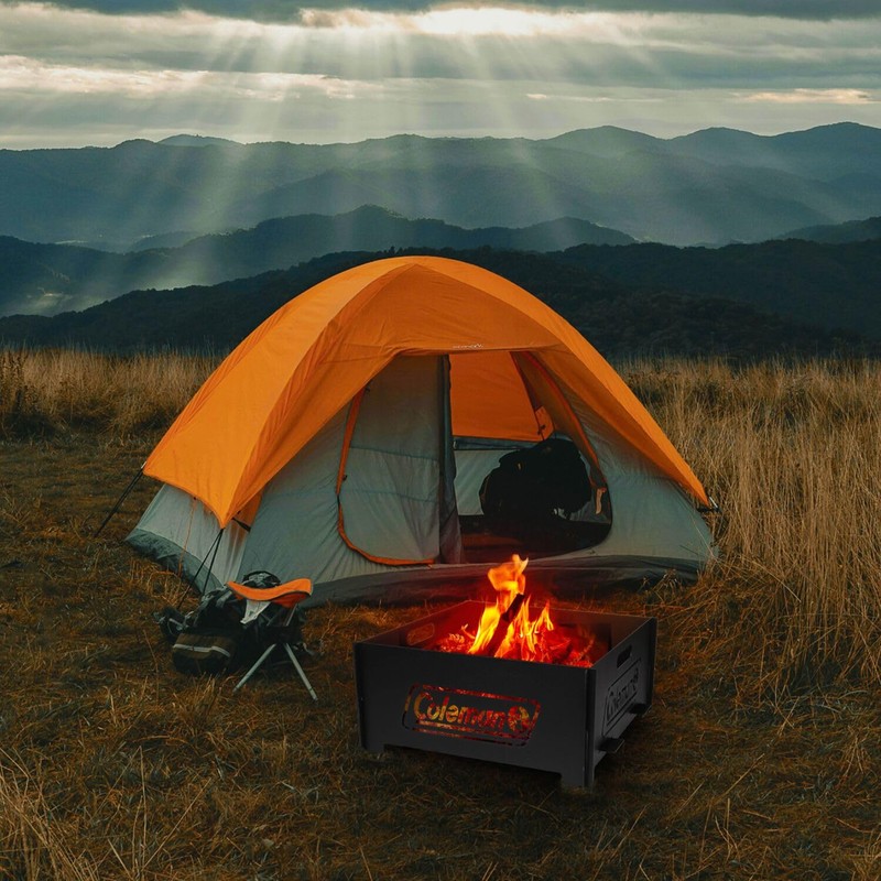 Coleman Pack-A-Way 10” Portable Fire Pit, Collapsible Wood Burning Fire