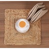 Jute Braided Placemats 12x12 Inches - Natural, Farmhouse Reversible Woven