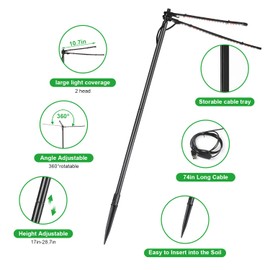 bodkar Plant Grow Light, Plant Lamp for Indoor Plants Growing, 6000K White Red Light for Succulents Mini Small Plants Growth (Without Timer/Dimming)