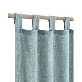 Cortinas de color verde marino de 45 pulgadas de longitud para puerta de cocina, 2 paneles de pestañas, mezcla de lino suave, semitransparente, con temática costera, playa, cortinas cortas de verano