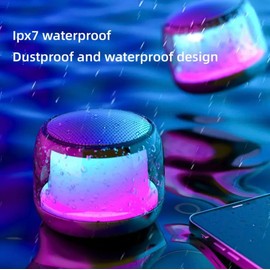 Waterproof Shower Bluetooth Speaker with Color Changing Light