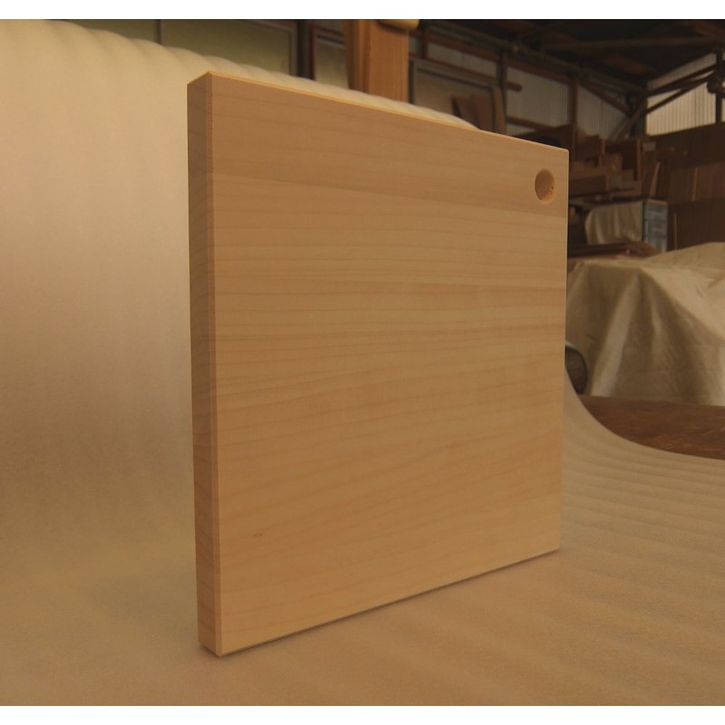 katajiya Wooden Cutting Board, Gingo, Natural Wood, Solid Wood, Square,